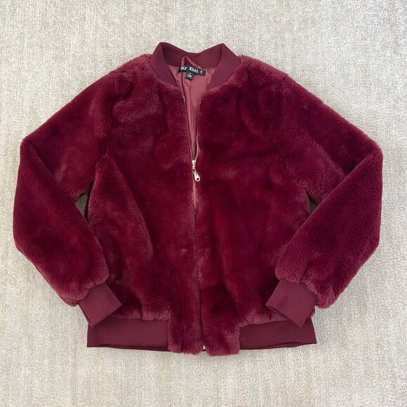 Say What Faux Fur Bomber Jacket S - Picture 1 of 10